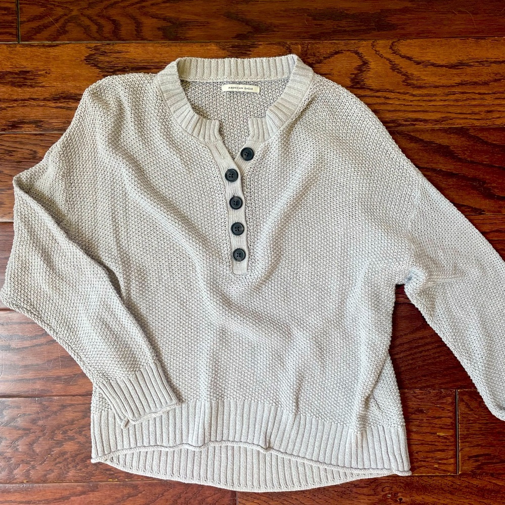 American Eagle button Sweater
